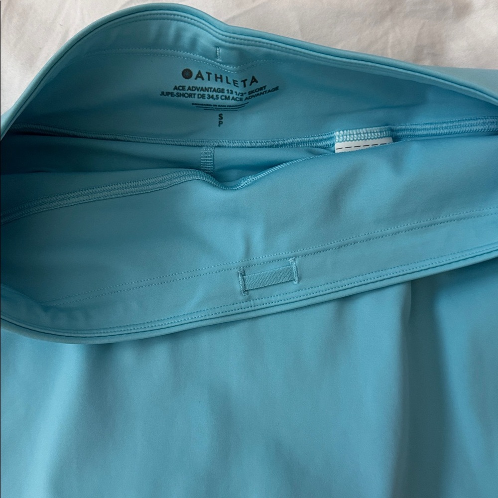 NEW Athleta Ace Advantage 13 1/2” Skort, Small, Light Blue, With Pockets - Picture 7 of 11